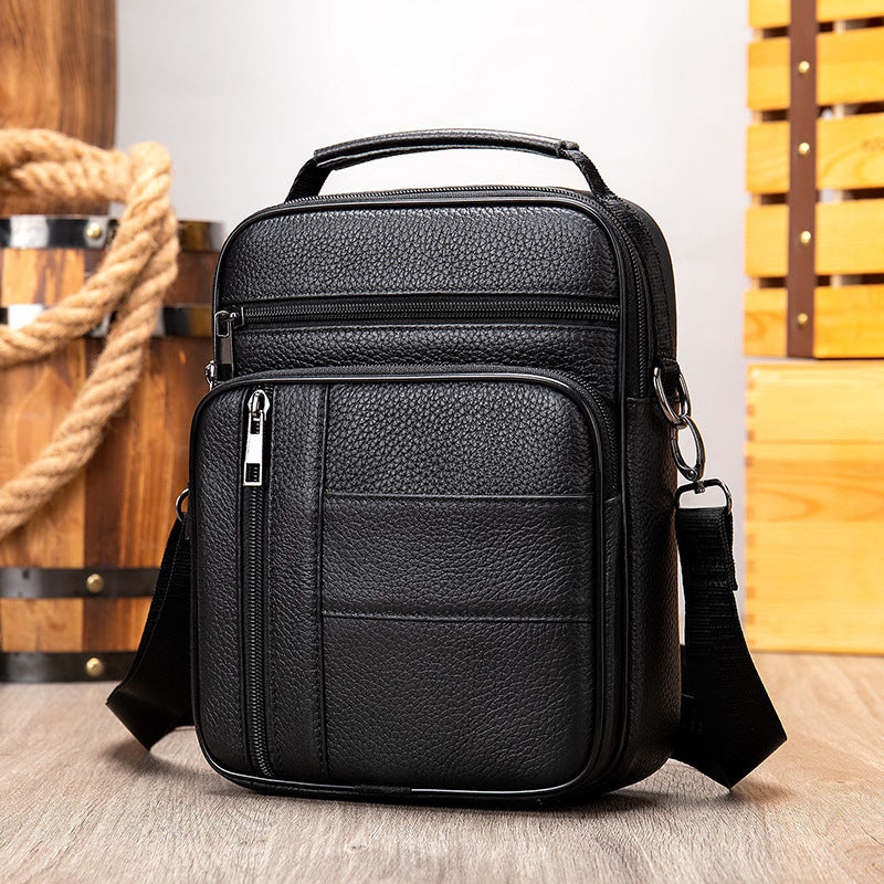 Men's Layer Cowhide Light Luxury Business Commute Men's Messenger Bags