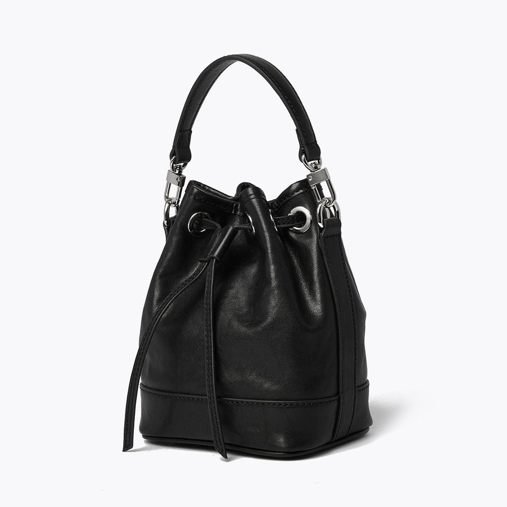 Vegetable Tanning Leather Retro Minority Design Bucket Bags