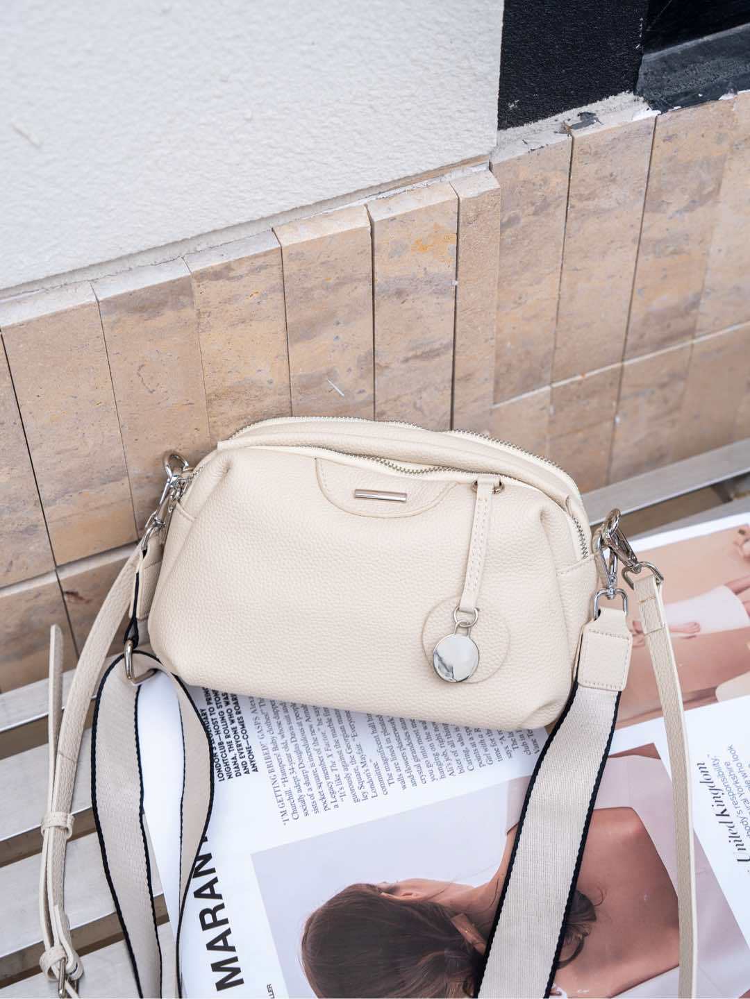 Women's Genuine Leather Soft Versatile Large Capacity Small Square Bags