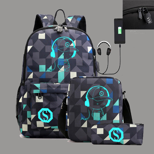 Women's & Men's & Music Boy Starry Sky Luminous Backpacks