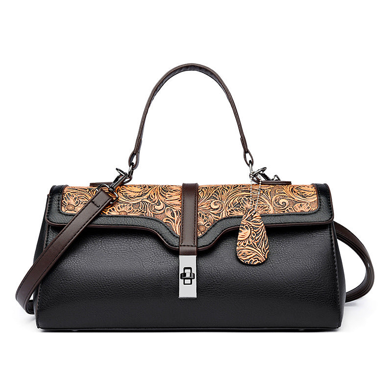 Women's Retro Fashion Pillow Cool Contrast Color Handbags