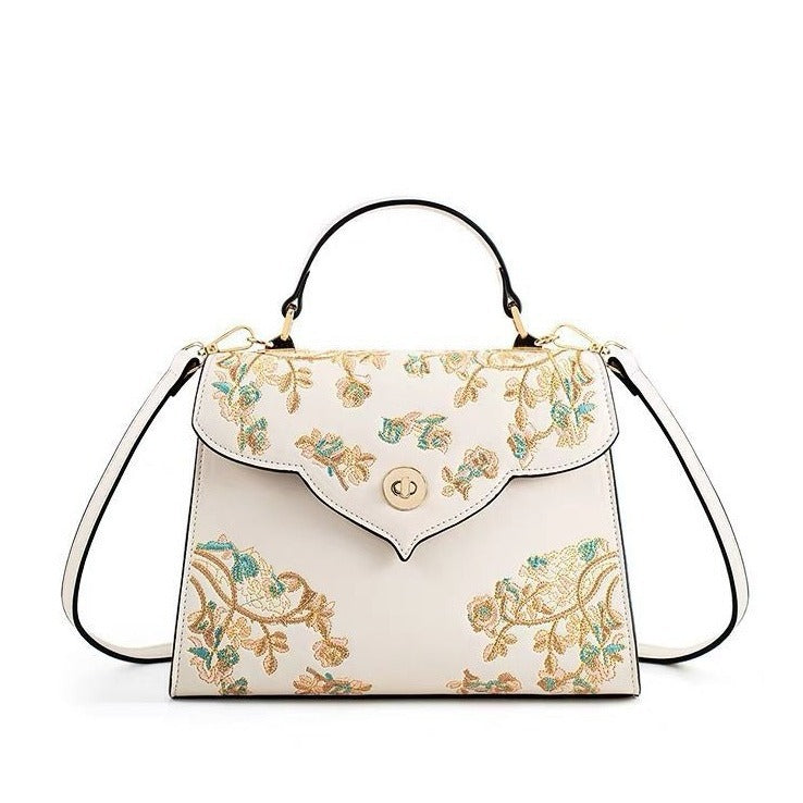 Women's Embroidery National Style Fashion Elegant Light Luxury Mother's Handbags