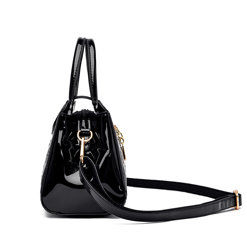 Women's Autumn Patent Leather Elegant Generous Fashionable Handbags