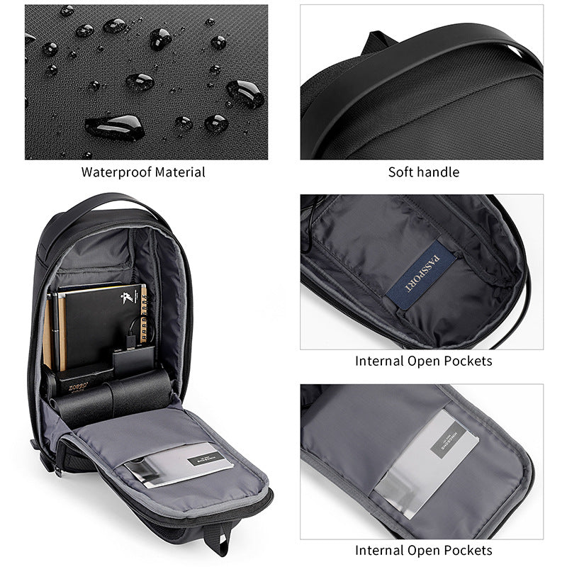 Men's Business Waterproof Upright High Quality Trendy Men's Chest Bags