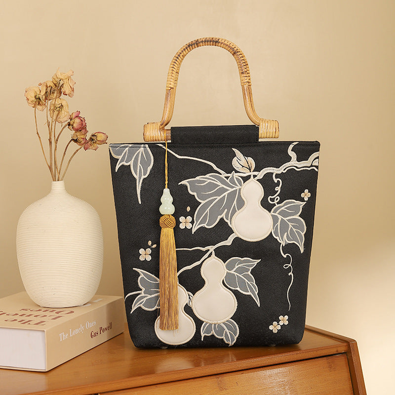 Fu Lu Double Full Wooden Ancient Handbags