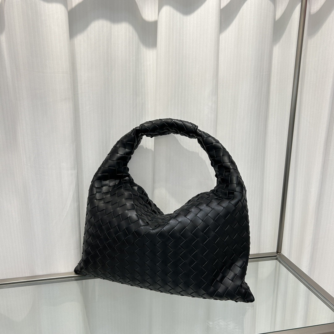 Women's Authentic Leather Weave Large Korean Style Bags