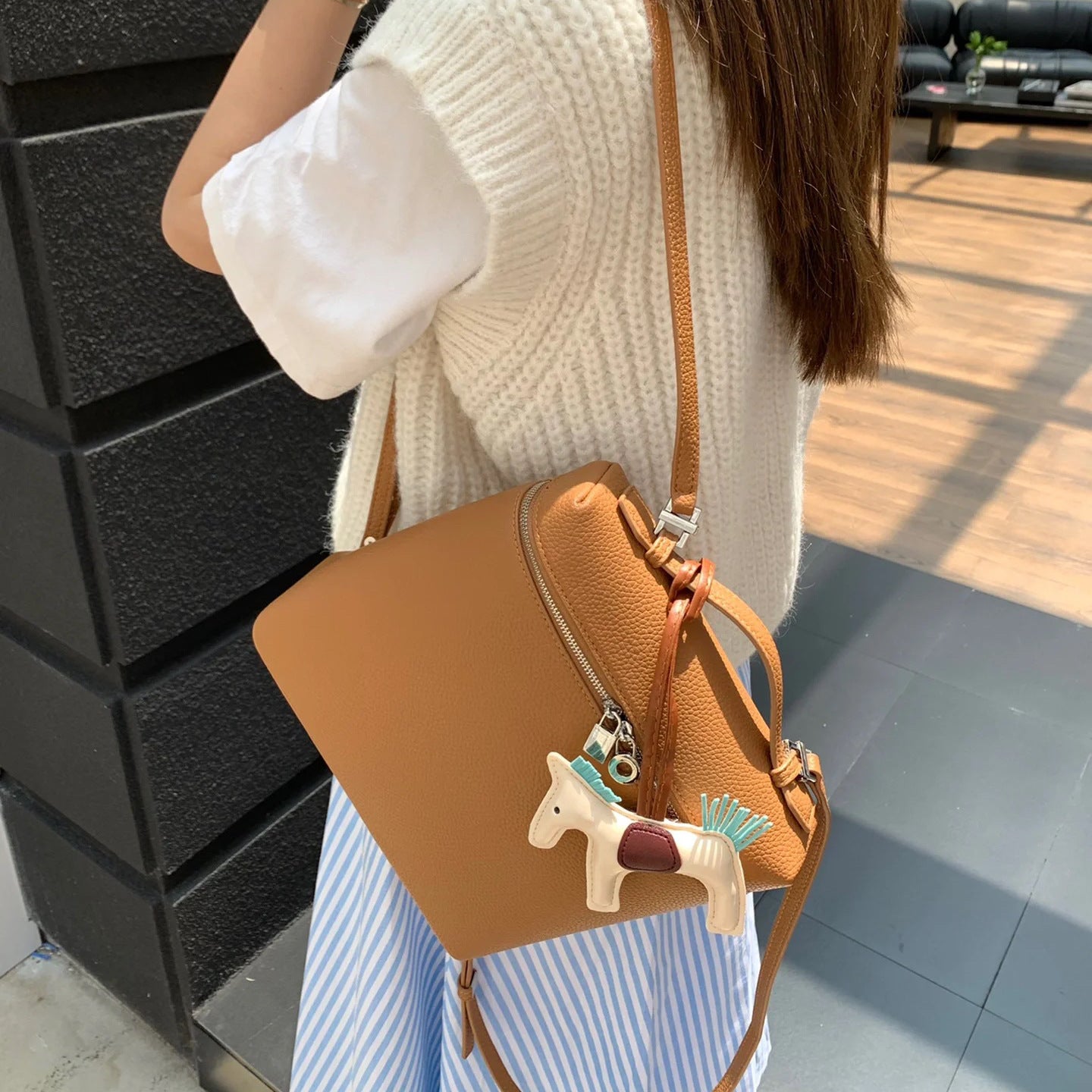 First Layer Leather Lunch Box Large Backpacks