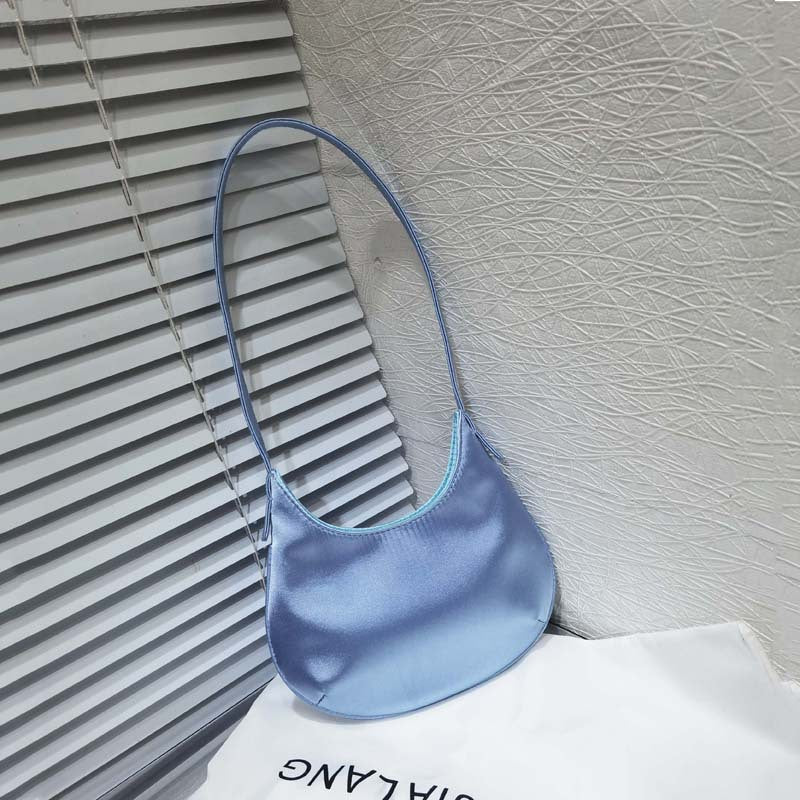 Women's High-grade Portable Underarm Korean Satin Selenodont Armpit Bags