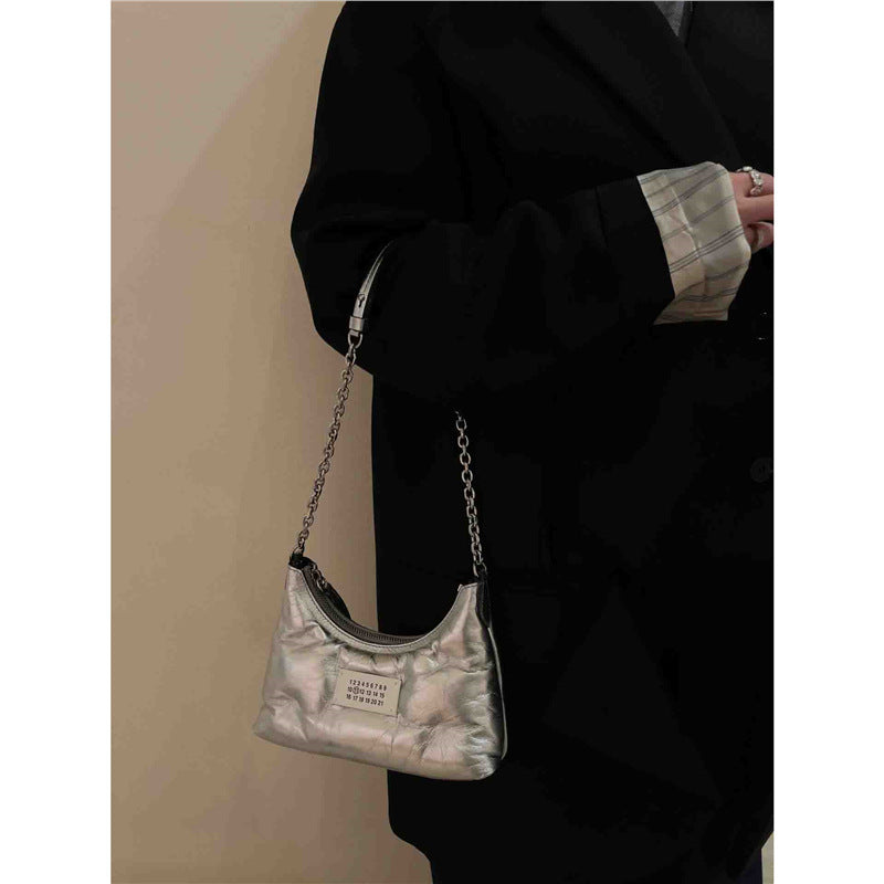 Genuine Leather Fashionable Sheepskin Underarm Size Shoulder Bags