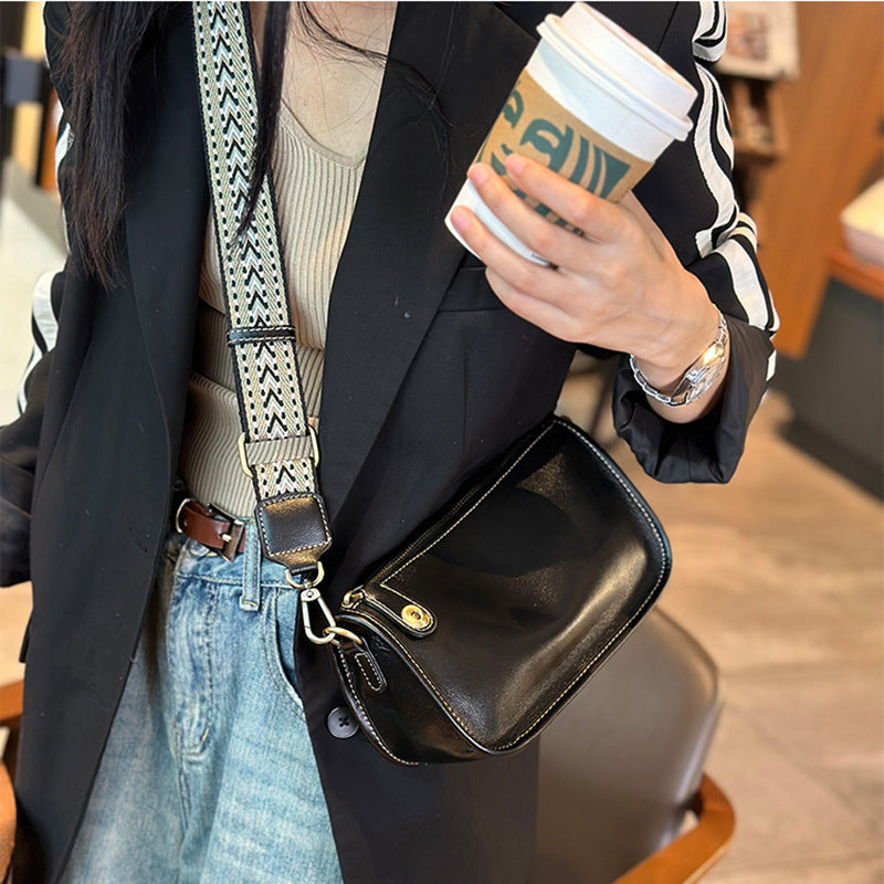 Women's Genuine Leather Summer Soft Cowhide Simple Crossbody Bags