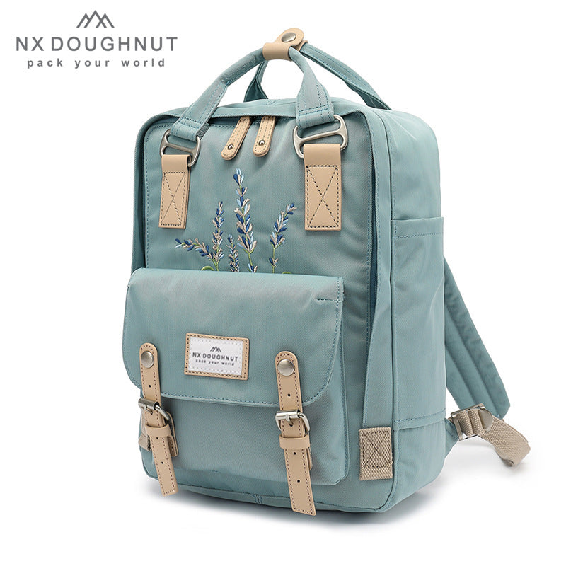 Popular Donut Artistic Style Embroidery Nylon Backpacks