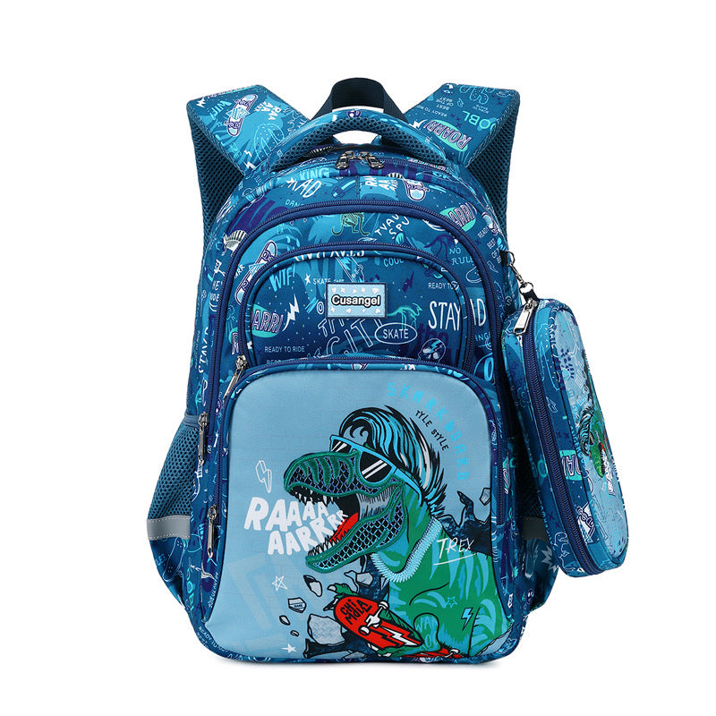 Boys Grade Stylish Lightweight Hu Ji Elementary School Students' Schoolbags