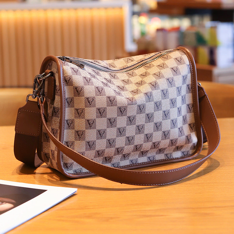 Women's Printed Pea Temperament Wild Boston Fashion Crossbody Bags