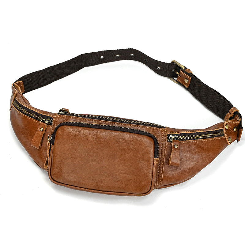 Women's & Men's & Leather Pocket Oily Mobile Hot Men's Chest Bags