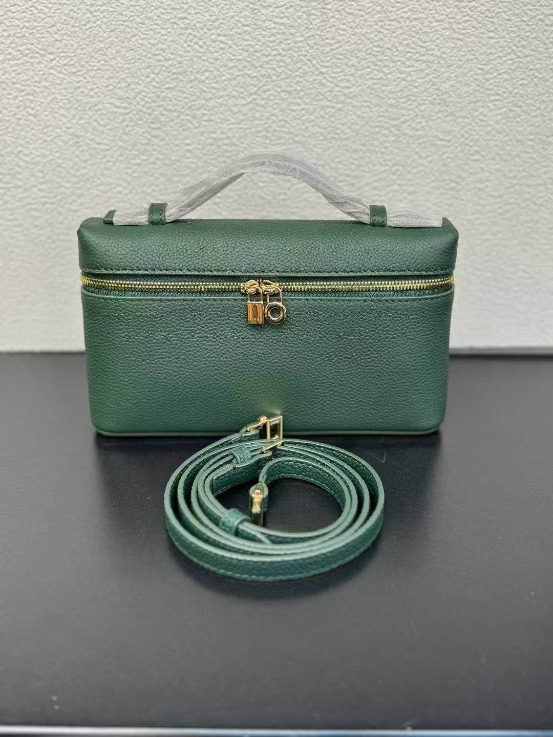 Women's Leather Lunch Box Genuine Pattern First Crossbody Bags