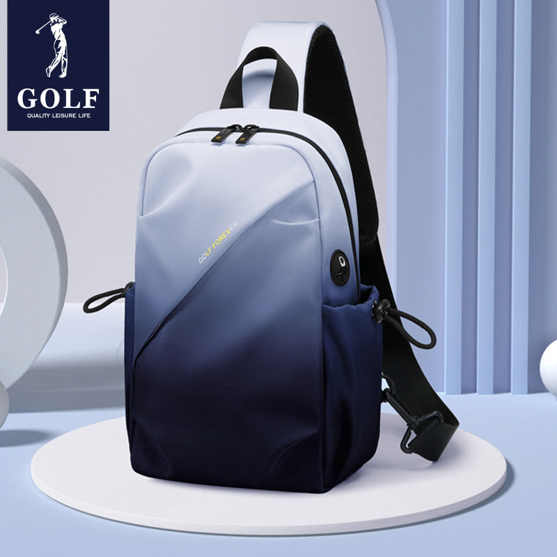 Women's & Men's & Golf Gradient Mobile Riding Men's Chest Bags