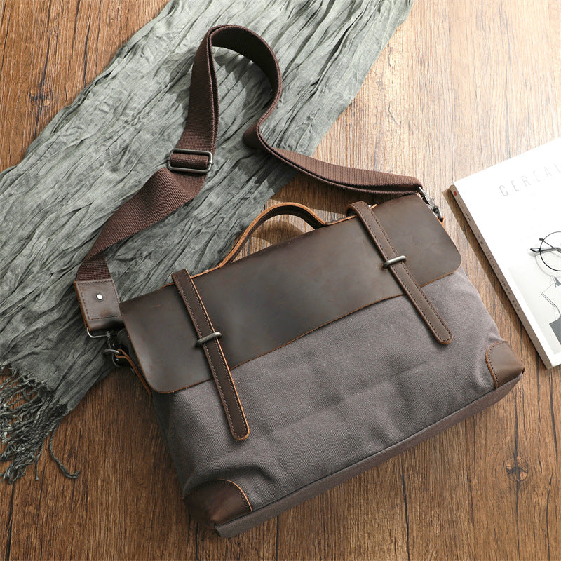 Men's Vintage Large Capacity Portable Canvas Computer Men's Messenger Bags