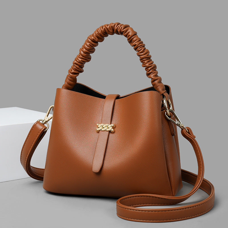 Women's Trendy Korean Style Niche Texture Soft Handbags