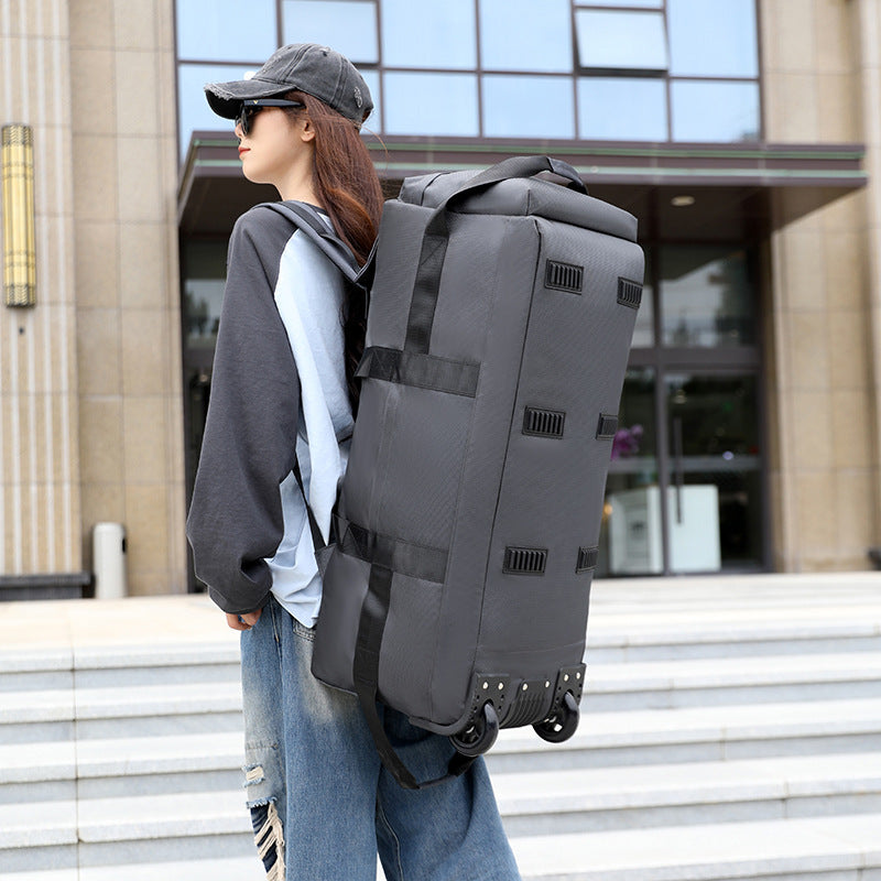 Capacity Multifunctional With Wheels Folding Camping Travel Bags