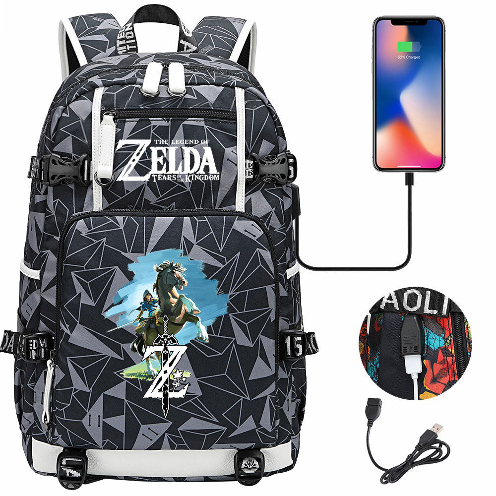 Women's & Men's Game Legend Of Zelda Printed Youth Backpacks