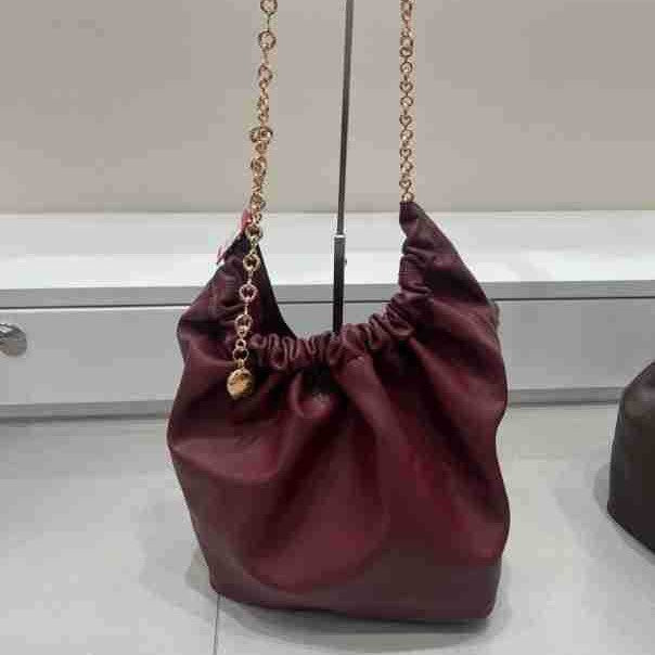 Popular Home Garbage Pleated Soft Cowhide Bags