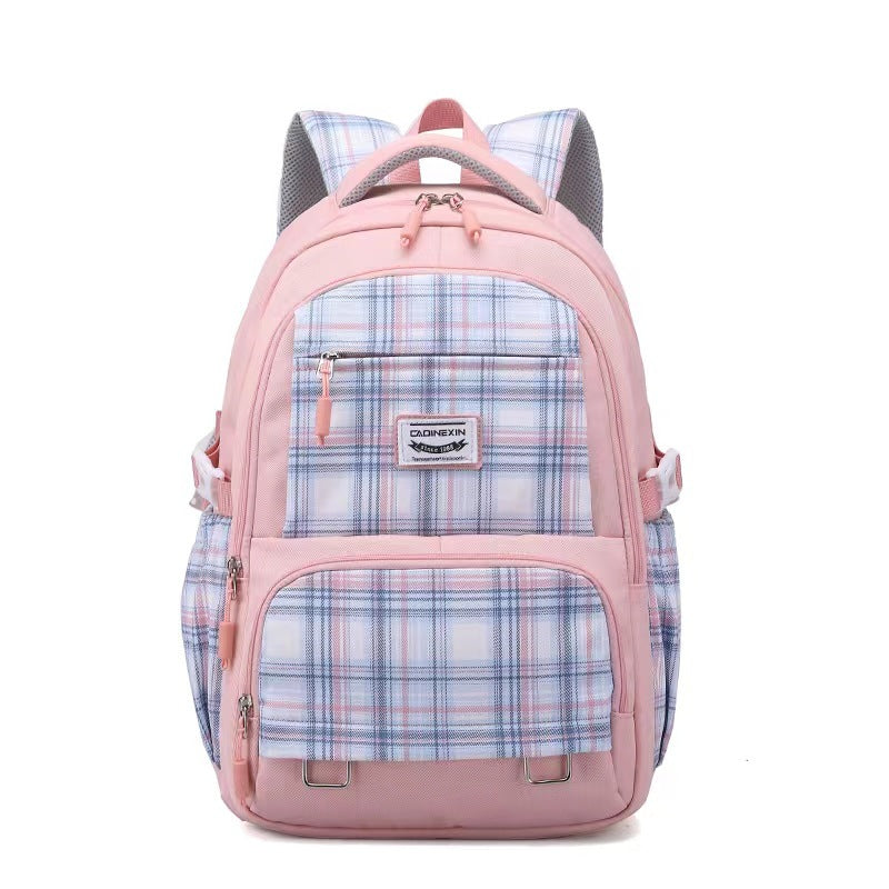 Female Double Polyester Large Capacity Comfortable Middle School Students' Schoolbags