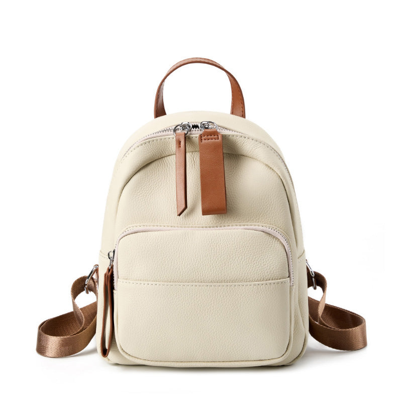 Women's Leather Large Capacity Fashion First Layer Backpacks