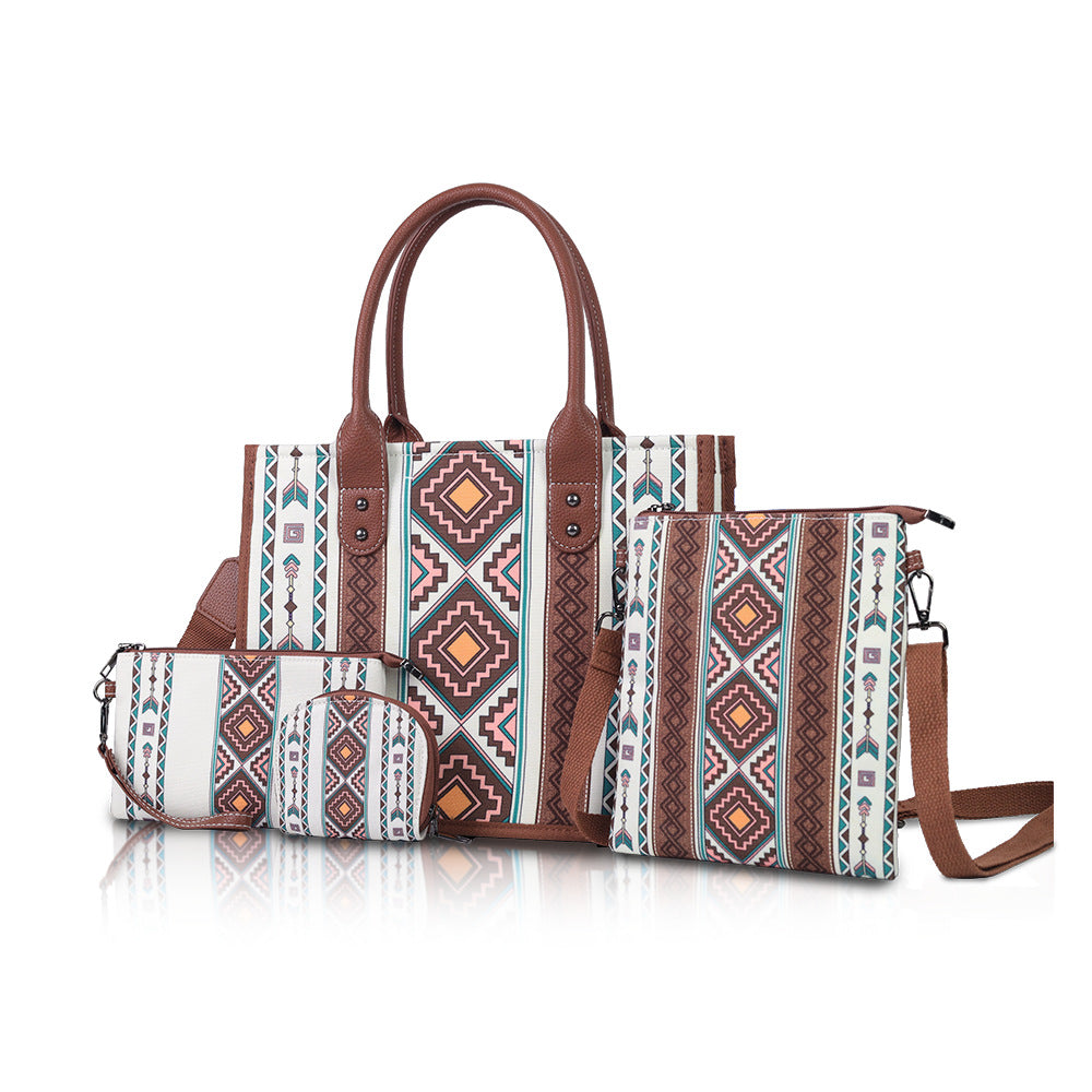 Style Canvas Mother Set Bohemian Portable Tote Bags