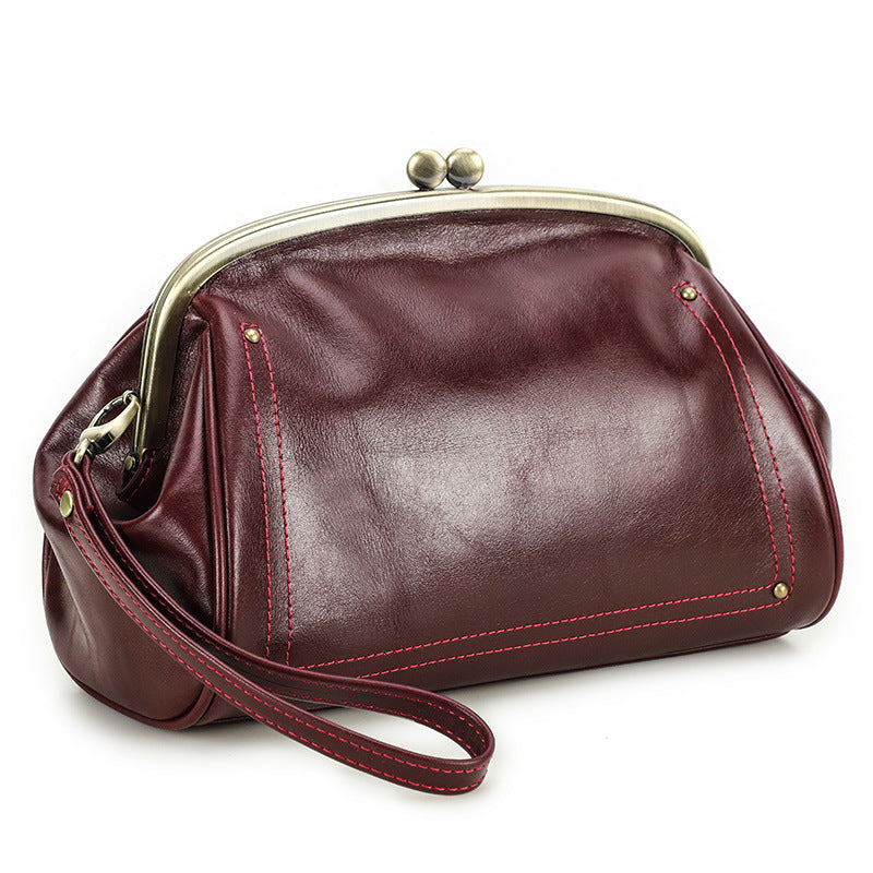 Women's Layer Cowhide Good-looking High Quality Portable Cosmetic Bags