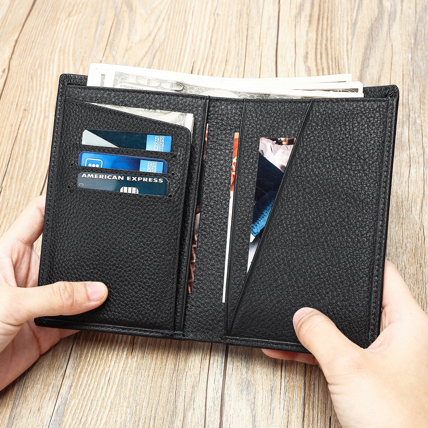 Men's Business First Layer Cowhide Passport Genuine Card Holder