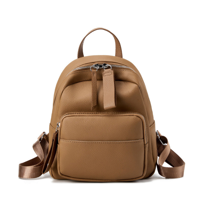 Women's Leather Large Capacity Fashion First Layer Backpacks