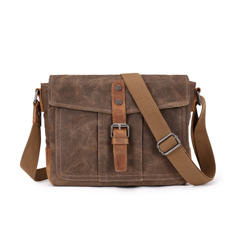 Men's Retro Waterproof Canvas Green 2 Men's Messenger Bags