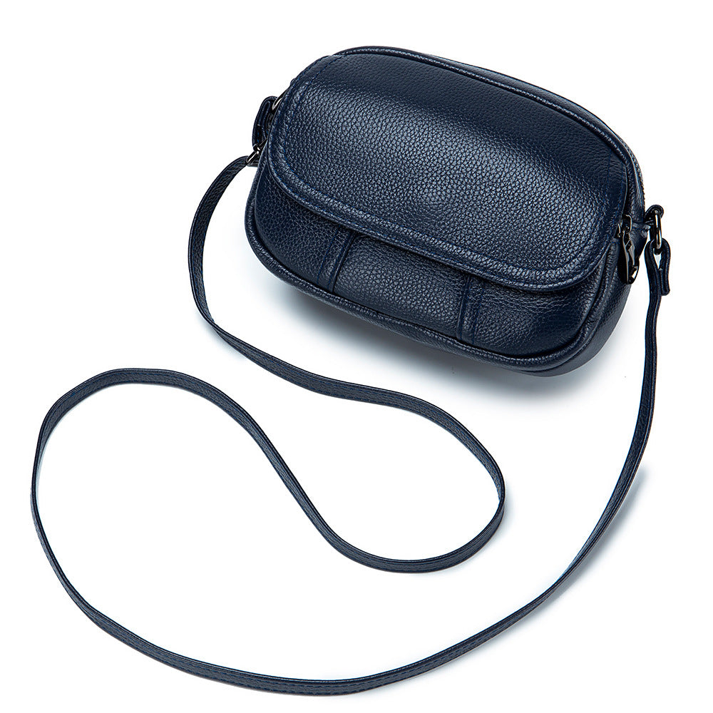 Women's Fashionable First Layer Cowhide Mini Soft Crossbody Bags