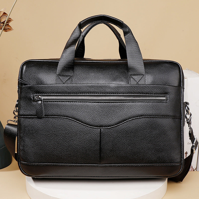 Men's Genuine Leather Portable Notebook First Layer Cowhide Men's Briefcases