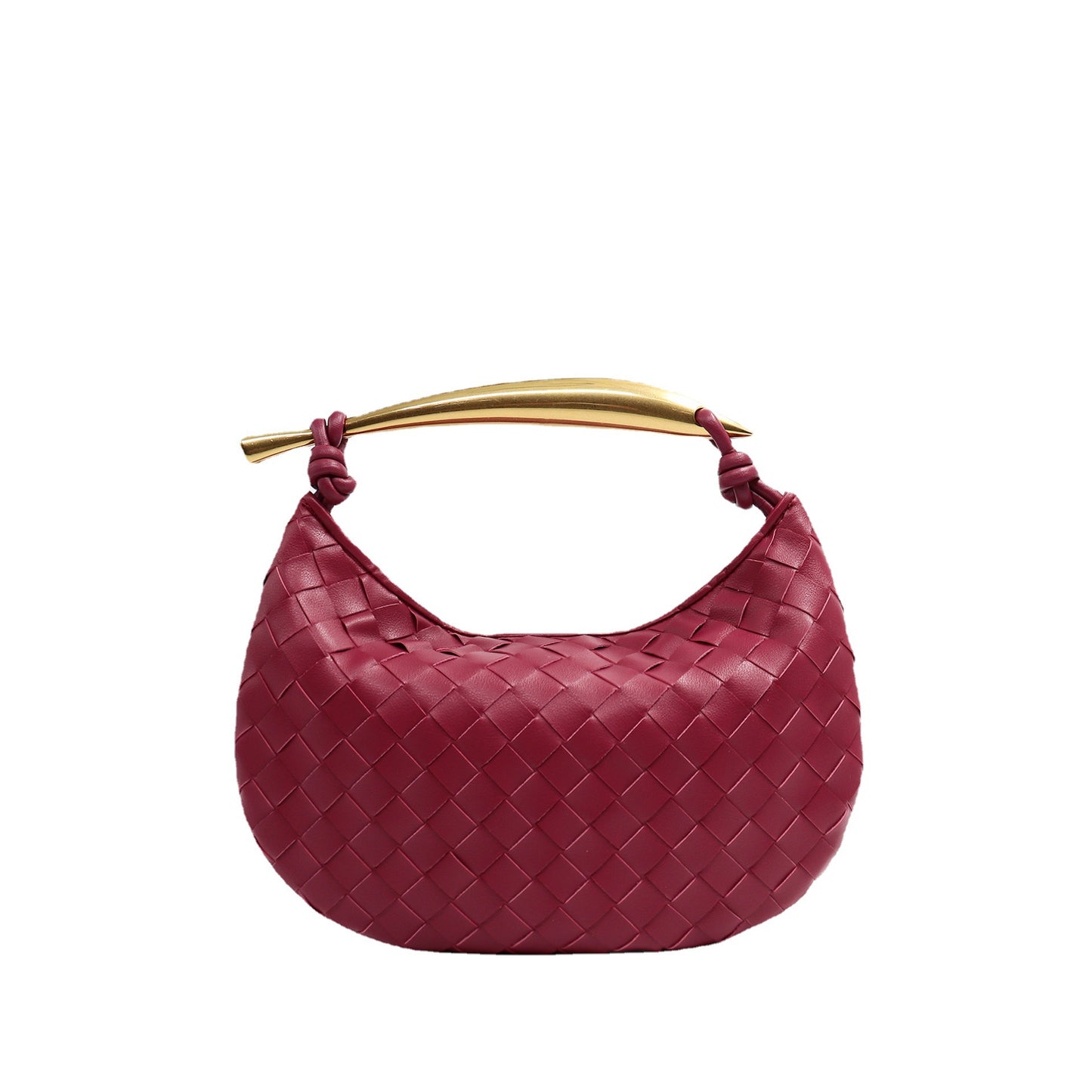 Woven Design Shark Soft Leather Versatile Large Handbags