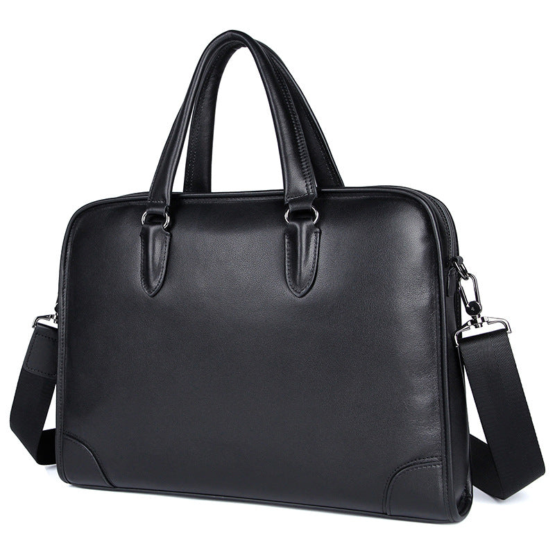 Men's Business Leather Waterproof Cowhide Computer Lawyer Men's Briefcases