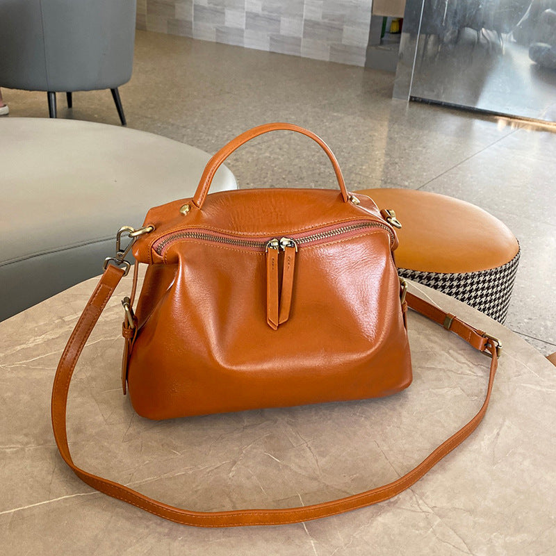 Women's Vegetable Tanning High-grade Simple Fashion Elegant Handbags