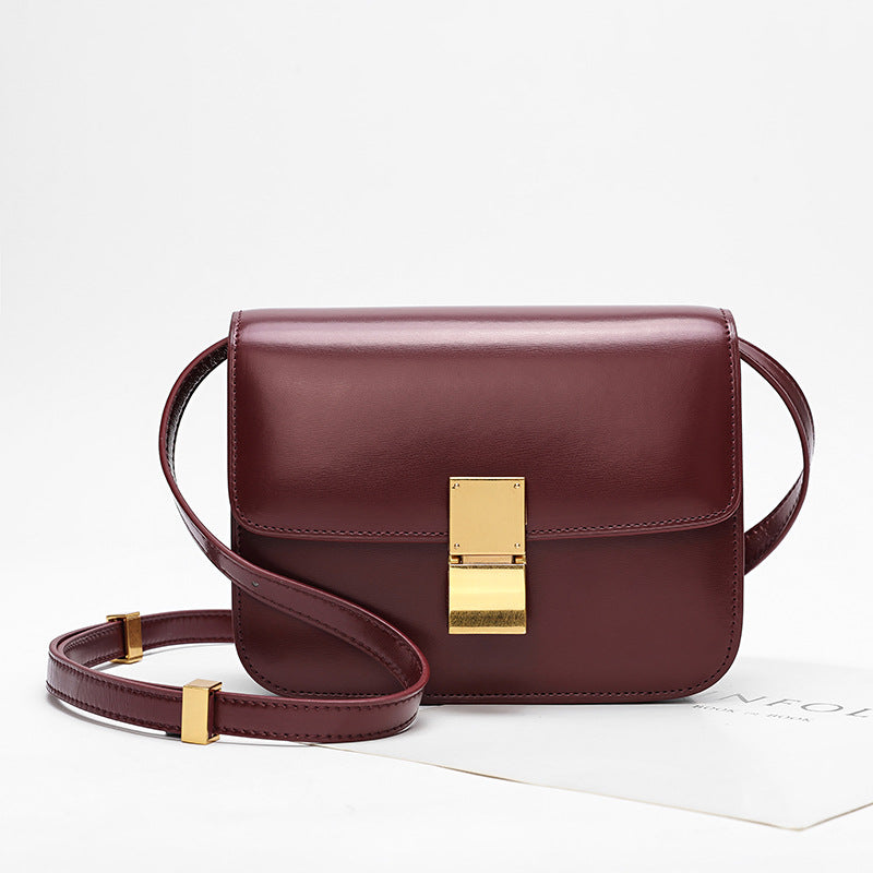 Women's Caramel Tofu High Sense Versatile Retro Small Square Bags