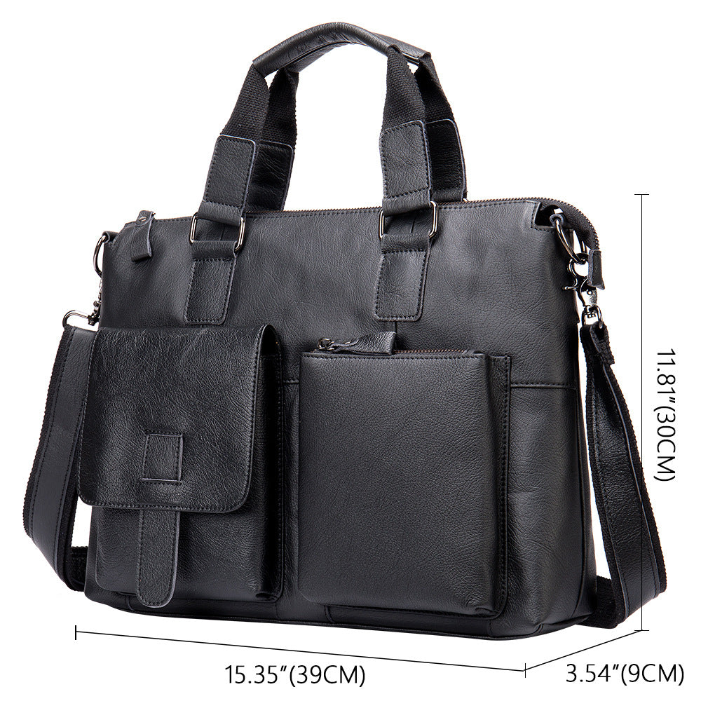 Men's Leather Business Retro Large Capacity Men's Briefcases