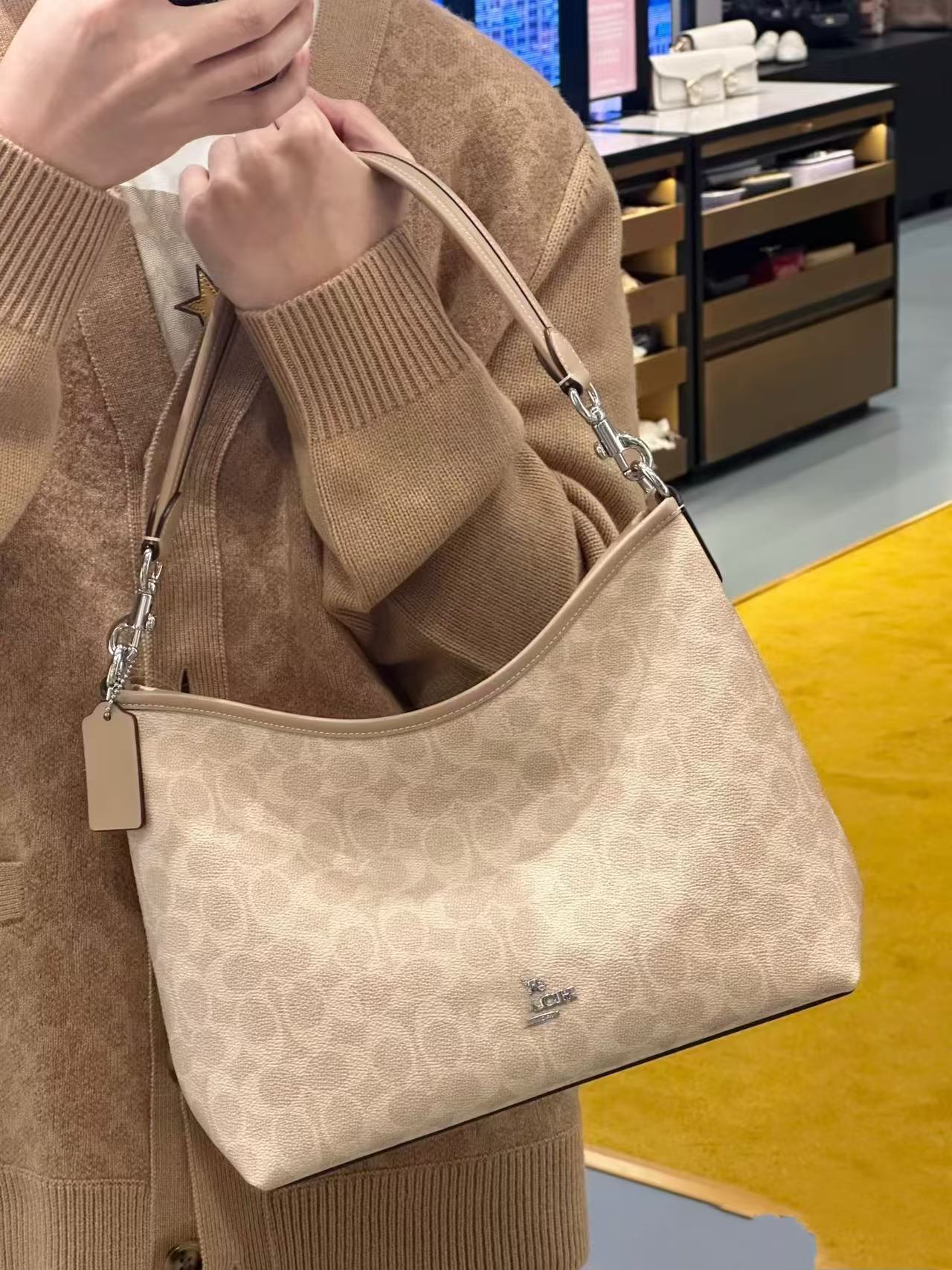 Tea Color Presbyopic Solid Underarm Large Bags
