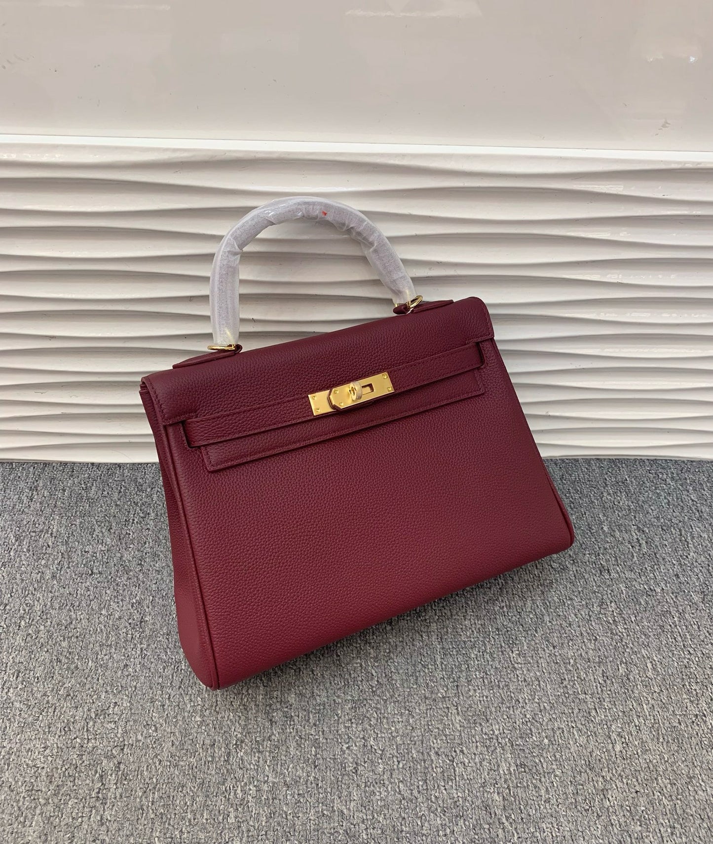 Women's Genuine Leather Kelly Soft Large Fashion Litchi Handbags