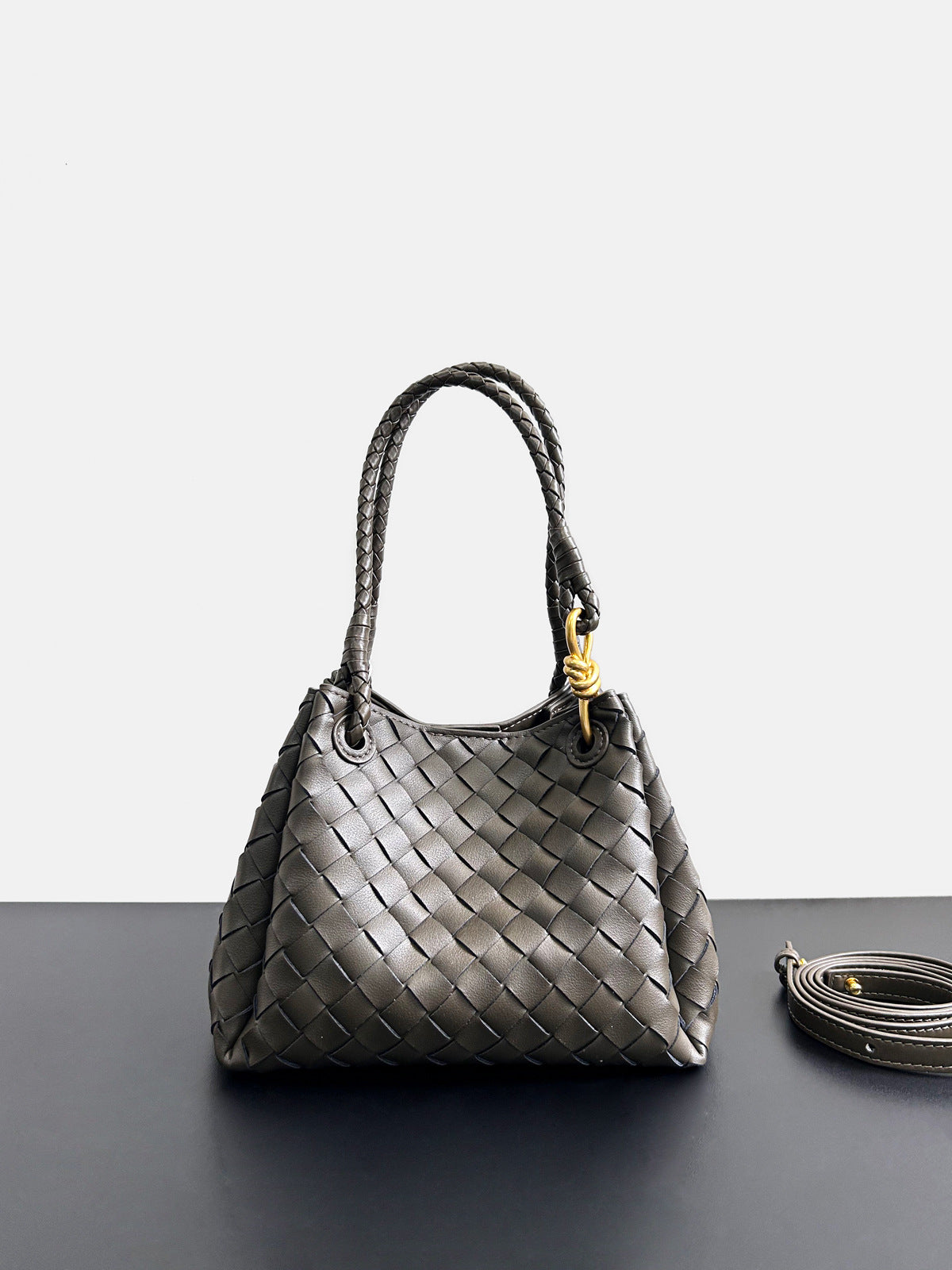 Authentic Leather Weave Parachute Shu Portable Vegetable Bags