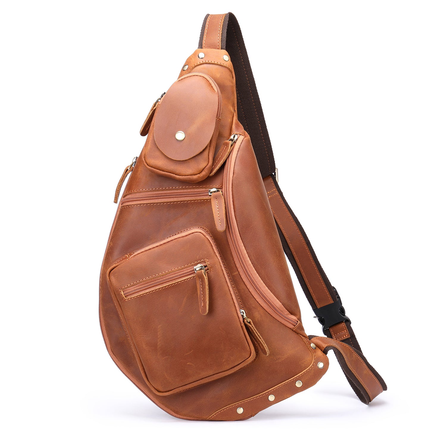 Leather Versatile Large Capacity Crazy Horse Men's Messenger Bags