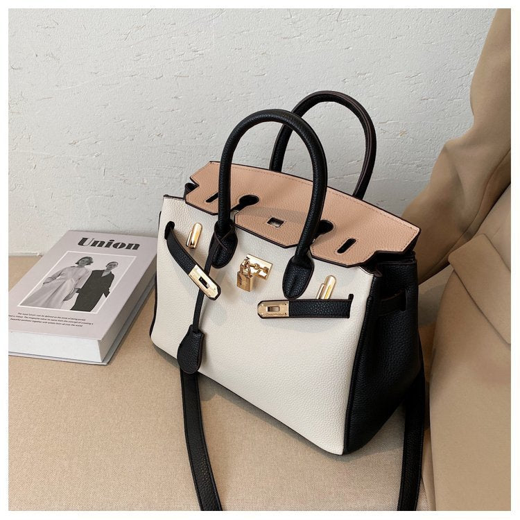 Women's Spring French Fashion Design Crocodile Pattern Shoulder Bags