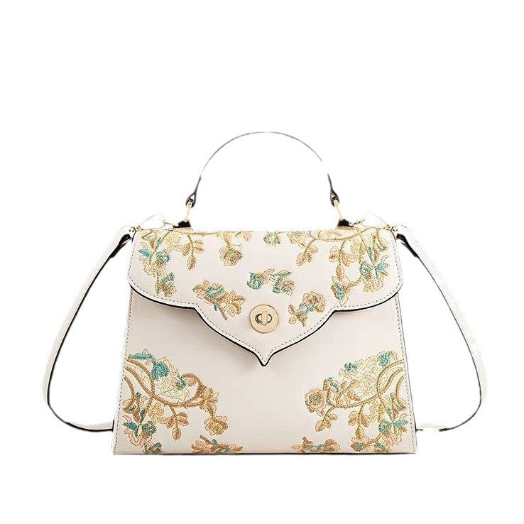 Women's Embroidery National Style Fashion Elegant Light Luxury Mother's Handbags