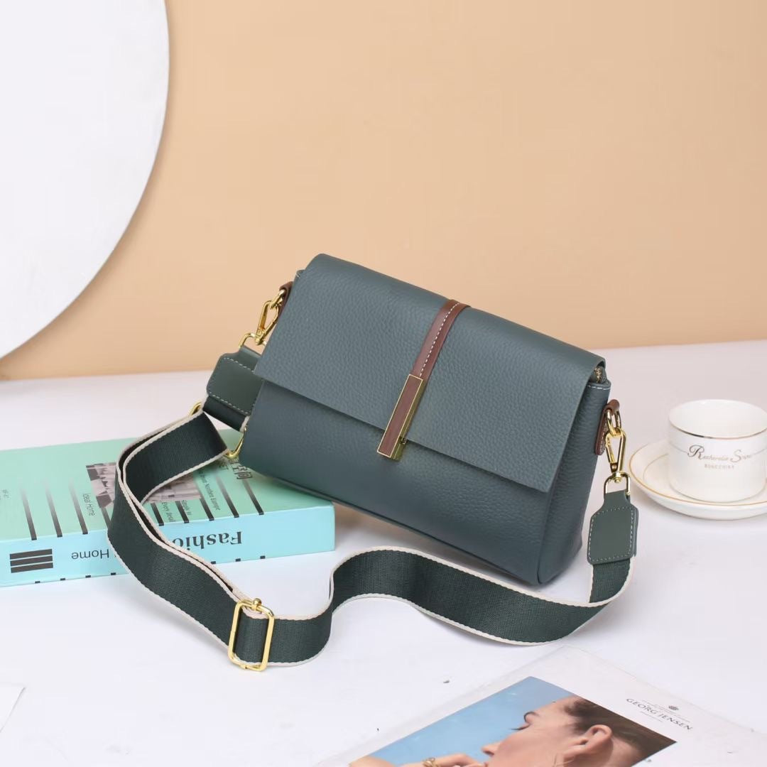 Women's Pattern Top Layer Cowhide Fashionable Stylish Small Square Bags