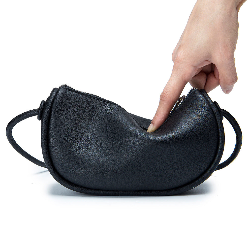 Women's Dumpling Simple Genuine Leather Artistic Retro Crossbody Bags