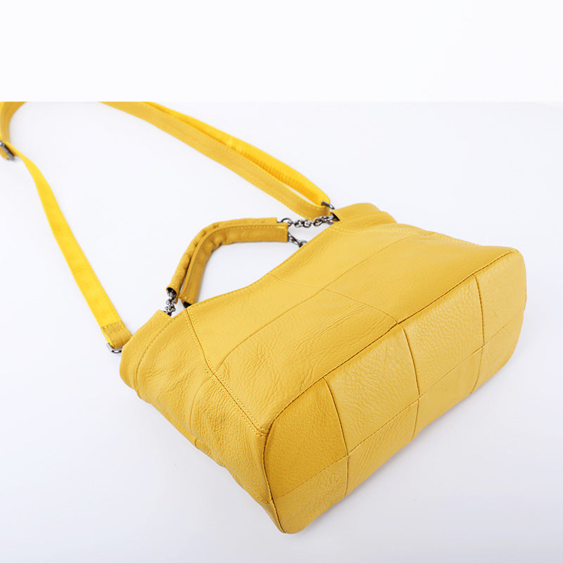 Women's First Layer Cowhide Portable Genuine Leather Handbags