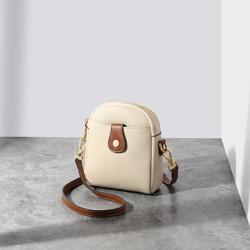 Women's Genuine Leather Fashion Mom Mobile Mini High-grade Single Phone Bags
