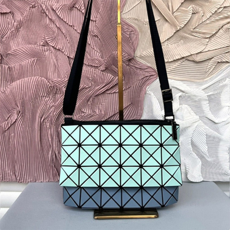 Kangaroo Styled Contrast Color Long Strap Crossbody Bags